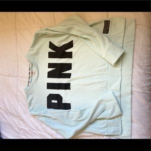 Teal pink crewneck